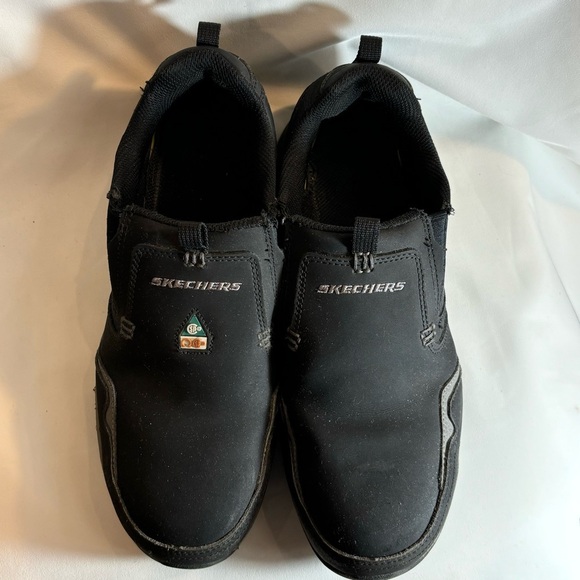 SKECHERS WORK Sz 9.5 Shoes Slip On Steel Toe Composite Plate Work Double Gore - Picture 3 of 9